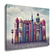 Load image into Gallery viewer, Gallery Wrapped Canvas, Surrealism Magic City With Old Books
