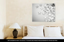 Load image into Gallery viewer, Gallery Wrapped Canvas, Silver Stars Spilling Out On White Surface Intentionally Shot In Surreal Tone
