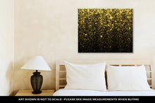 Load image into Gallery viewer, Gallery Wrapped Canvas, Gold Sparkle Glitter Glitter Stars Sparkling Flow