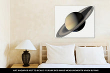 Load image into Gallery viewer, Gallery Wrapped Canvas, Solar System Saturn Isolated Planet White