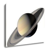 Load image into Gallery viewer, Gallery Wrapped Canvas, Solar System Saturn Isolated Planet White