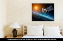 Load image into Gallery viewer, Gallery Wrapped Canvas, Space Satellite Orbiting The Earth On A Star Sun Elements Of This Image