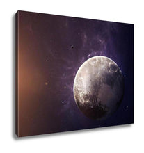 Load image into Gallery viewer, Gallery Wrapped Canvas, The Pluto With Moons From Space Showing All They Beauty Extremely Detailed