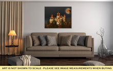 Load image into Gallery viewer, Gallery Wrapped Canvas, Bran Castle Count Draculas Castle On Full Moon Transylvania Romania