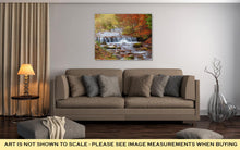 Load image into Gallery viewer, Gallery Wrapped Canvas, Waterfall In Autumn Forest Beautiful Nature