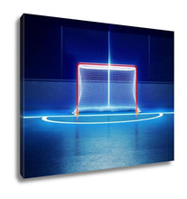 Load image into Gallery viewer, Gallery Wrapped Canvas, Hockey Ice Rink And Goal