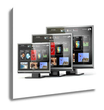 Load image into Gallery viewer, Gallery Wrapped Canvas, Smart Tv Flat Screen Lcd Or Plasma With Web Interfacedigital Br