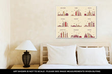 Load image into Gallery viewer, Gallery Wrapped Canvas, Dubai Arabian Peninsulskylines Line Art Style