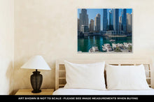 Load image into Gallery viewer, Gallery Wrapped Canvas, Dubai Marina At Night In United Arab Emirates