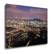 Load image into Gallery viewer, Gallery Wrapped Canvas, Seoul City Skyline South Korea