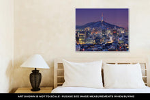 Load image into Gallery viewer, Gallery Wrapped Canvas, Downtown Skyline Of Seoul South Korea With Seoul Tower
