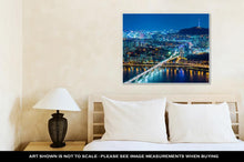 Load image into Gallery viewer, Gallery Wrapped Canvas, Seoul South Korea Skyline At Night