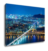 Load image into Gallery viewer, Gallery Wrapped Canvas, Seoul City At Night