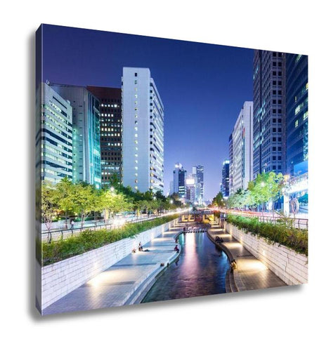 Gallery Wrapped Canvas, Cheonggyecheon In Seoul City