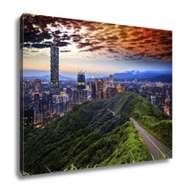 Load image into Gallery viewer, Gallery Wrapped Canvas, Imageng Of Skyline Of Xinyi District In Downtown Taipei Taiwan