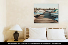 Load image into Gallery viewer, Gallery Wrapped Canvas, River Boat Dock On The Sunset