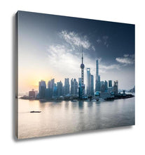 Load image into Gallery viewer, Gallery Wrapped Canvas, Sunrise Scene In Shanghai