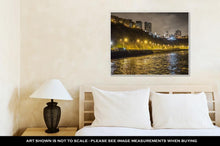 Load image into Gallery viewer, Gallery Wrapped Canvas, La Costa Verde Green Coast At Night