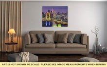 Load image into Gallery viewer, Gallery Wrapped Canvas, Tokyo Japan Cityscape At Rainbow Bridge And Tokyo Tower
