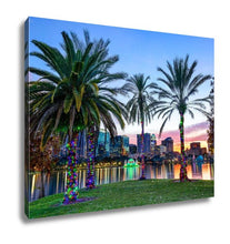 Load image into Gallery viewer, Gallery Wrapped Canvas, Orlando Floridusdowntown Skyline At Eollake