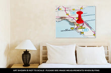 Load image into Gallery viewer, Gallery Wrapped Canvas, Tampa Florida USA Map