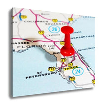 Load image into Gallery viewer, Gallery Wrapped Canvas, Tampa Florida USA Map