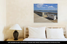Load image into Gallery viewer, Gallery Wrapped Canvas, Scenic View From Bench Along Bayshore Of Tampbay Florida