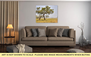 Gallery Wrapped Canvas, African Landscape With A Acacia Tree