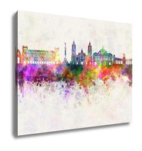 Load image into Gallery viewer, Gallery Wrapped Canvas, Mexico City V2 Skyline In Watercolor