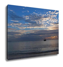 Load image into Gallery viewer, Gallery Wrapped Canvas, Sunrise View Of Mexican Fishing Boat In Cancuns Puerto Juarez Harbor