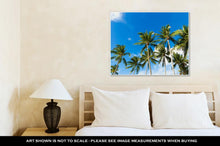 Load image into Gallery viewer, Gallery Wrapped Canvas, Tropical Palm Trees In The Blue Sunny Sky