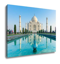 Load image into Gallery viewer, Gallery Wrapped Canvas, The Morning View Of Taj Mahal Monument India