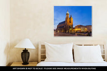 Load image into Gallery viewer, Gallery Wrapped Canvas, St Marys Church At Night In Krakow Poland