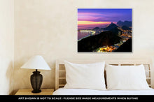 Load image into Gallery viewer, Gallery Wrapped Canvas, Night View Of Copacabana Beach And Botafogo In Rio De Janeiro