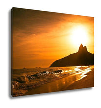 Load image into Gallery viewer, Gallery Wrapped Canvas, Warm Sunset On Ipanema Beach