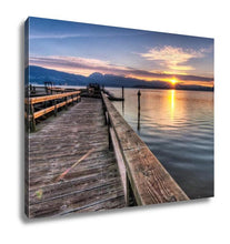 Load image into Gallery viewer, Gallery Wrapped Canvas, Pier With Sunrise Sunstar