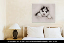 Load image into Gallery viewer, Gallery Wrapped Canvas, Cute Siberian Husky Puppy