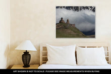 Load image into Gallery viewer, Gallery Wrapped Canvas, Photo Trinity Church In Gergeti Against The Backdrop Of Snowy Mountains And