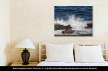 Load image into Gallery viewer, Gallery Wrapped Canvas, Ocean Waves Splash Over Rocks On Maines Coast Near Pemaquid Point
