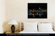 Load image into Gallery viewer, Gallery Wrapped Canvas, Docks And Pero Bridge In Bristol By Night