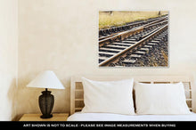 Load image into Gallery viewer, Gallery Wrapped Canvas, Train Tracks At The Train Depotpoint Switching Rails