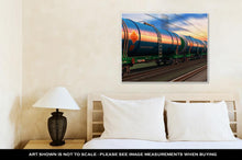 Load image into Gallery viewer, Gallery Wrapped Canvas, Freight Train With Petroleum Tankcars