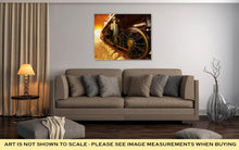 Load image into Gallery viewer, Gallery Wrapped Canvas, Iron Wheels Of Stream Engine Locomotive Train On Railways Track Perspective To