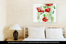 Load image into Gallery viewer, Gallery Wrapped Canvas, Painted Watercolor Poppies