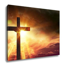 Load image into Gallery viewer, Gallery Wrapped Canvas, Crucifix Blessing Lights