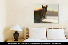 Load image into Gallery viewer, Gallery Wrapped Canvas, New Young Foal On Field At Sunset