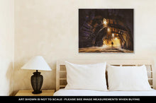 Load image into Gallery viewer, Gallery Wrapped Canvas, Inside Of The Mine Shaft With Fog Illustration Digital Painting