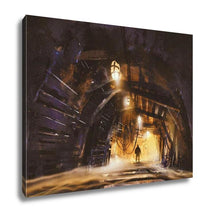 Load image into Gallery viewer, Gallery Wrapped Canvas, Inside Of The Mine Shaft With Fog Illustration Digital Painting