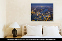 Load image into Gallery viewer, Gallery Wrapped Canvas, London England Aerial Skyline View Of London With The Iconic Tower Bridge The