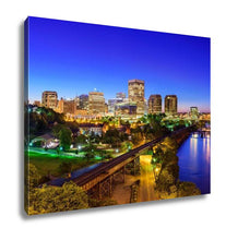Load image into Gallery viewer, Gallery Wrapped Canvas, Richmond Virginia USA Downtown Skyline